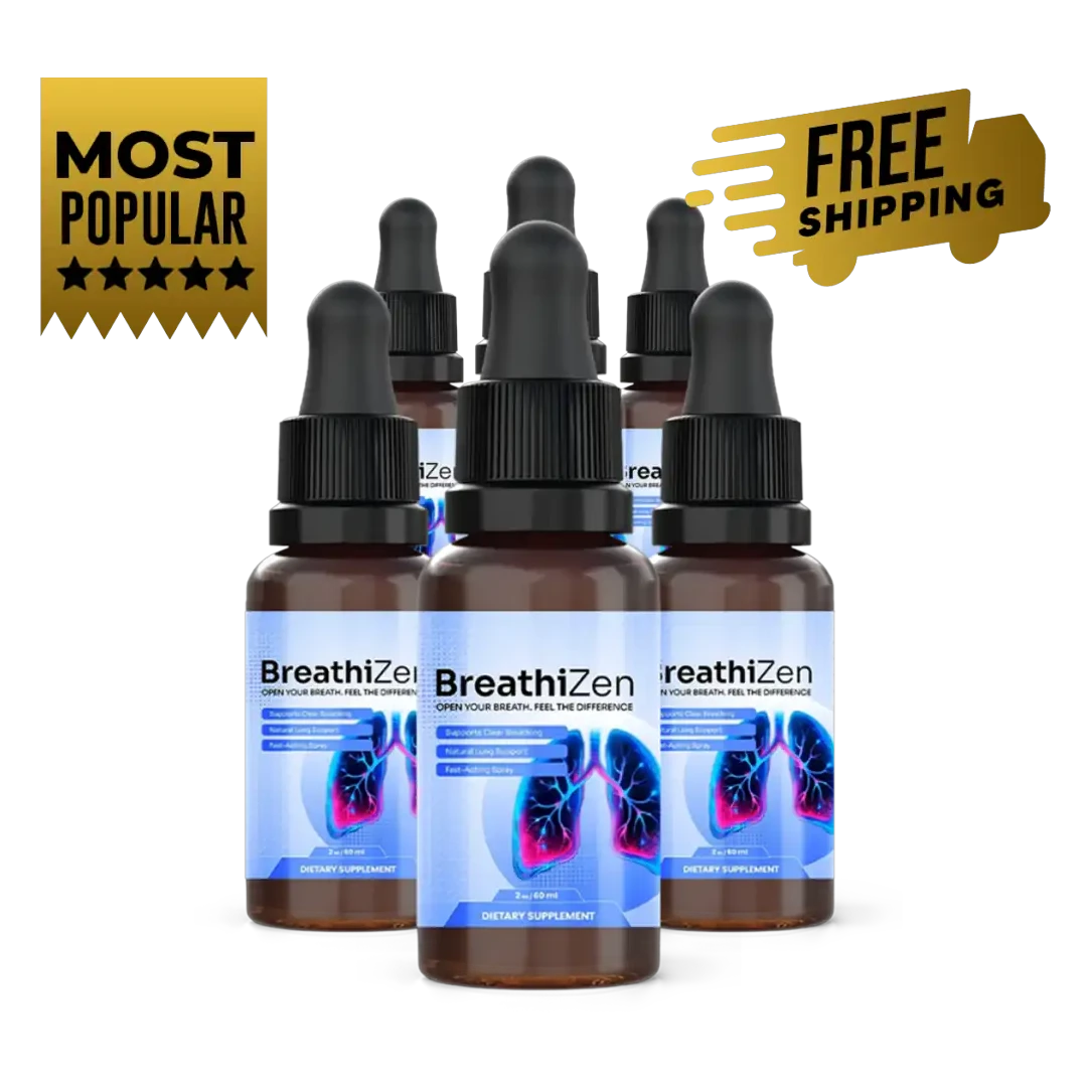 Six-bottle supply of BreathiZen respiratory spray